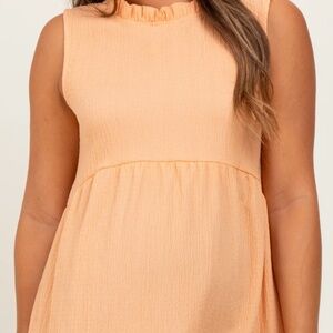 PinkBlush Maternity Mock Neck Sleeveless Blouse